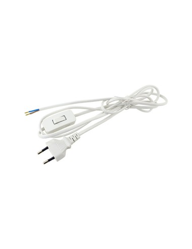 Cable 2x0.75 2.5A C/Interruptor Blanco
