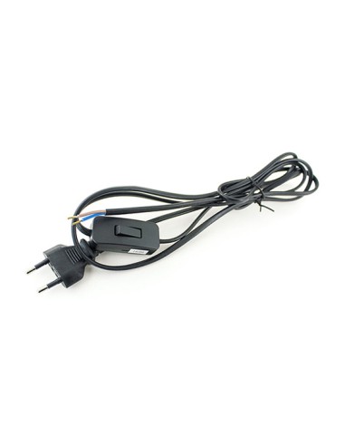 Cable 2x0.75 2.5A C/ Interruptor Negro